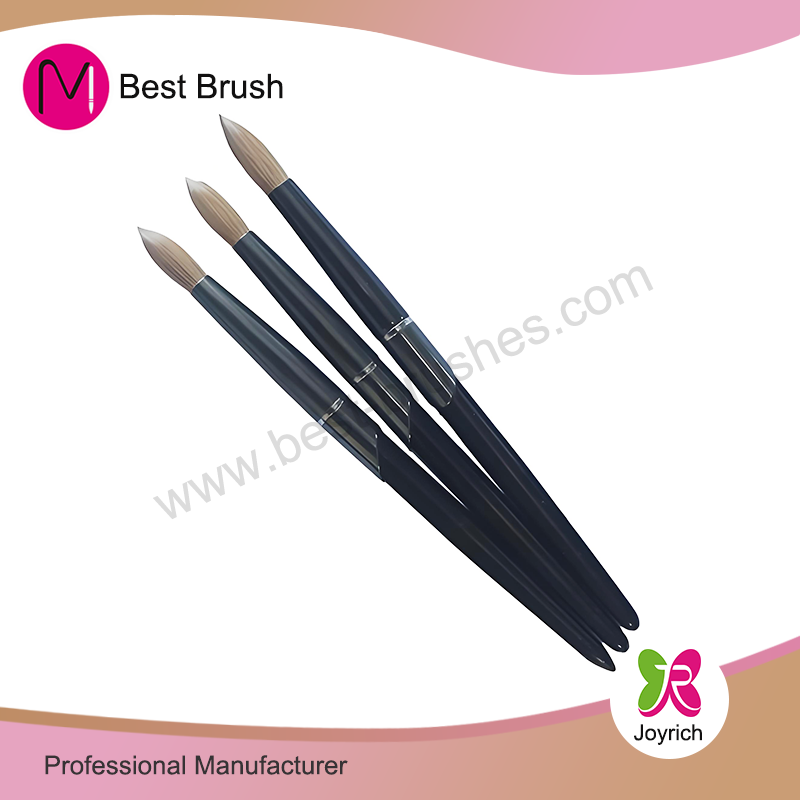 Black Metal Kolinsky Acrílico Brush