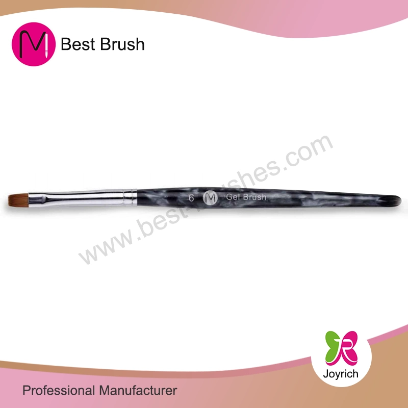 Preto com escova de gel de cabelo de nylon de acrílico branco